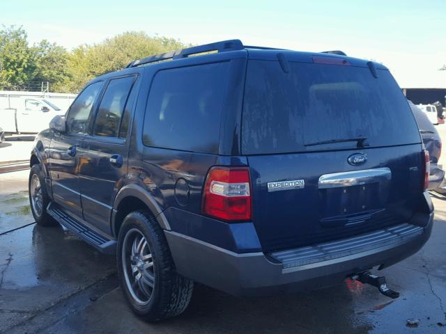 1FMFU15547LA76446 - 2007 FORD EXPEDITION BLUE photo 3