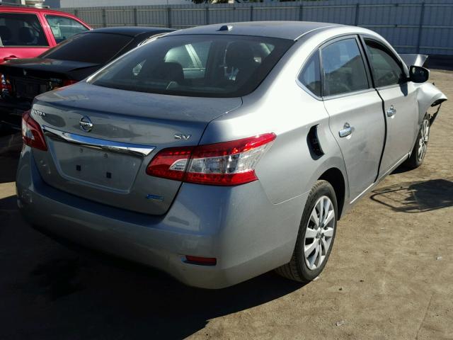 3N1AB7AP0EY322723 - 2014 NISSAN SENTRA S GRAY photo 4