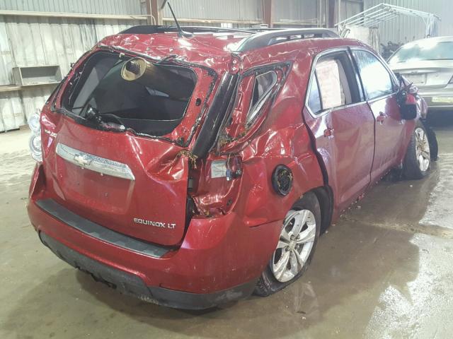 1GNALCEK1EZ138437 - 2014 CHEVROLET EQUINOX LT RED photo 4