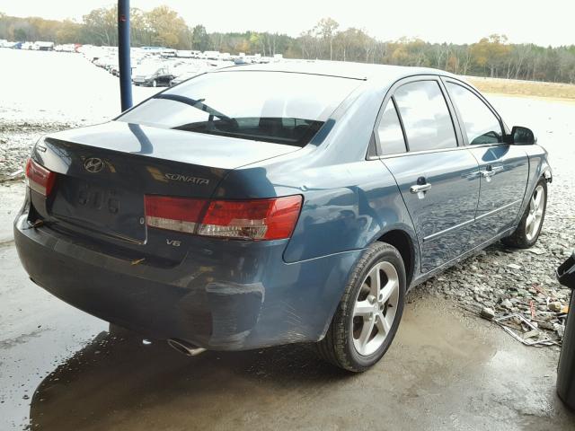 5NPEU46F56H089752 - 2006 HYUNDAI SONATA GLS BLUE photo 4