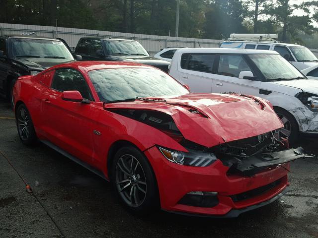1FA6P8CF5F5303393 - 2015 FORD MUSTANG GT RED photo 1