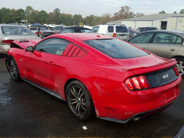 1FA6P8CF5F5303393 - 2015 FORD MUSTANG GT RED photo 3