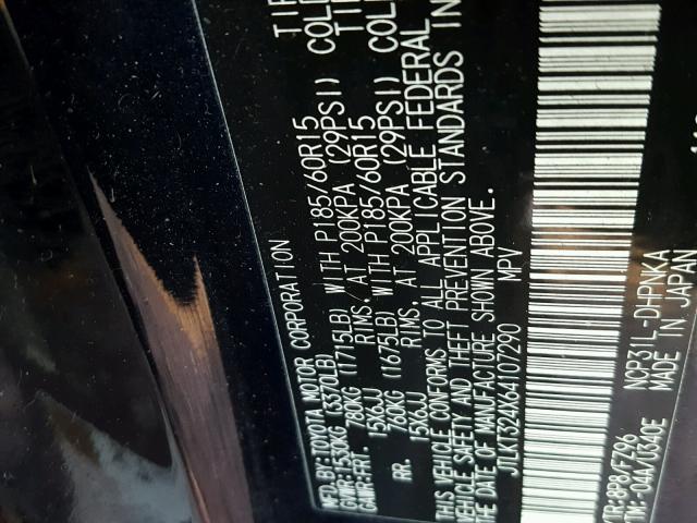 JTLKT324X64107290 - 2006 TOYOTA SCION XB Azul foto 10