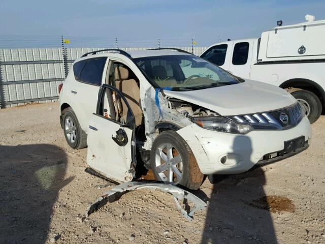 JN8AZ18U09W016494 - 2009 NISSAN MURANO S WHITE photo 1