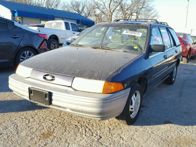 3FAPP15J6NR128600 - 1992 FORD ESCORT LX BLUE photo 2