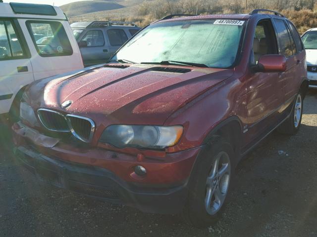 5UXFA53573LV74897 - 2003 BMW X5 3.0I RED photo 2