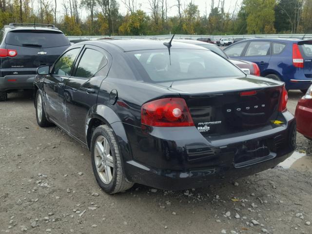 1B3BD1FB3BN531714 - 2011 DODGE AVENGER MA BLACK photo 3