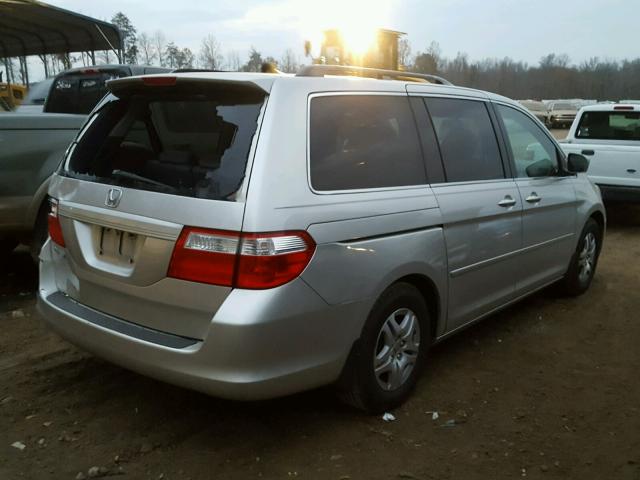 5FNRL38637B446227 - 2007 HONDA ODYSSEY EX SILVER photo 4