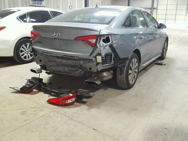 5NPE34AF4GH430974 - 2016 HYUNDAI SONATA SPO GRAY photo 4