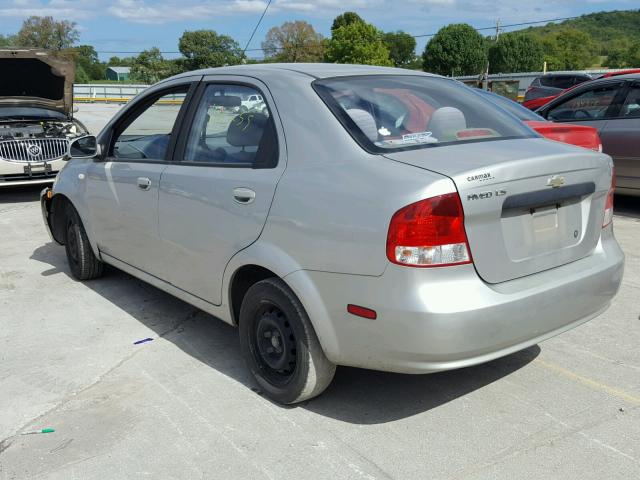 KL1TD52605B327288 - 2005 CHEVROLET AVEO BASE Күміс фото 3