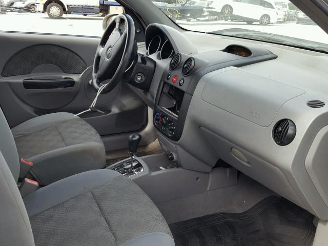 KL1TD52605B327288 - 2005 CHEVROLET AVEO BASE Күміс фото 5