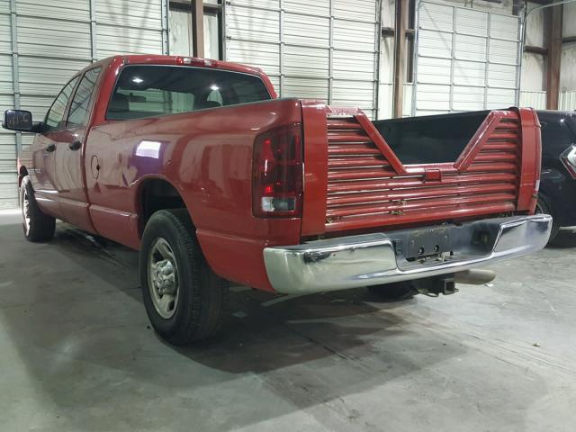 3D7KA28C03G775565 - 2003 DODGE RAM 2500 S RED photo 3