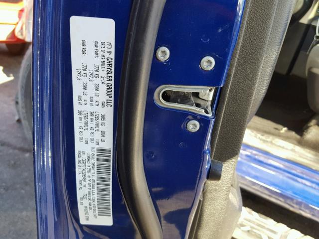 1C6RR7TT4ES289480 - 2014 RAM 1500 SLT BLUE photo 10