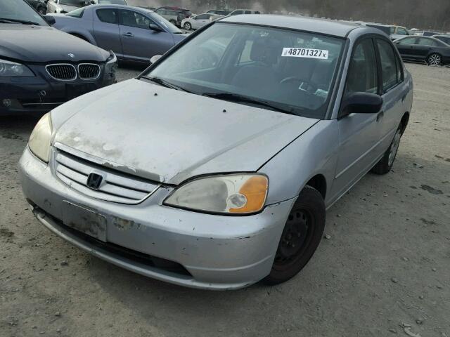 2HGES16521H591648 - 2001 HONDA CIVIC LX GRAY photo 2