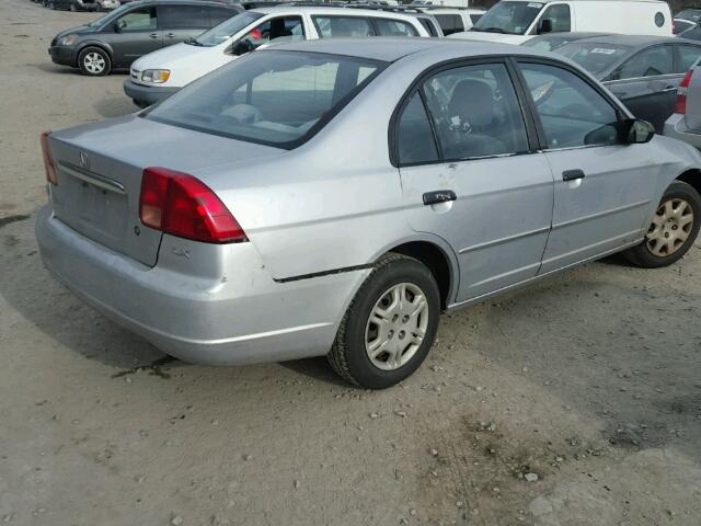 2HGES16521H591648 - 2001 HONDA CIVIC LX GRAY photo 4