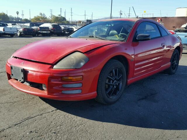 4A3AC54L6YE120569 - 2000 MITSUBISHI ECLIPSE GT RED photo 2