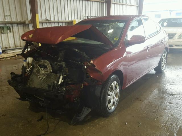 KMHDU4AD8AU071807 - 2010 HYUNDAI ELANTRA BL RED photo 2