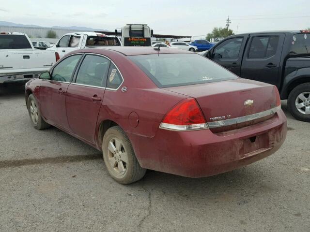 2G1WT58NX89217385 - 2008 CHEVROLET IMPALA LT MAROON photo 3