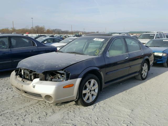 JN1DA31A42T321146 - 2002 NISSAN MAXIMA GLE BLUE photo 2