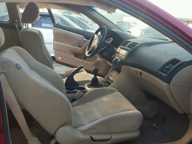 1HGCM71385A012046 - 2005 HONDA ACCORD LX RED photo 5