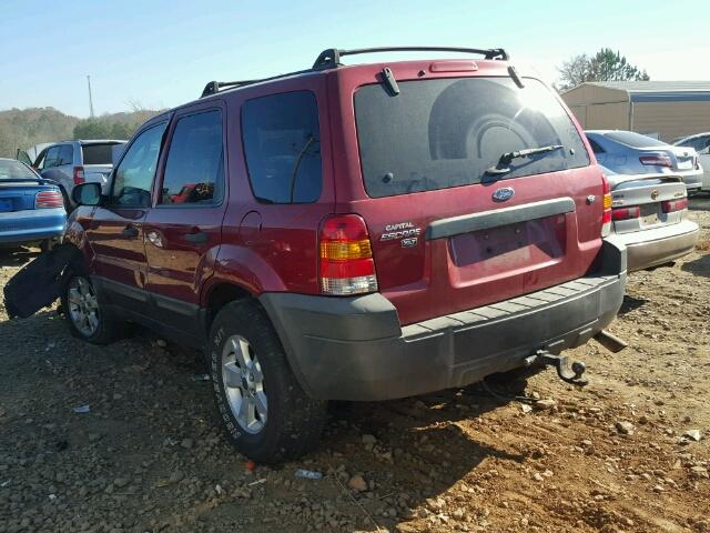 1FMYU03167KA12787 - 2007 FORD ESCAPE XLT RED photo 3