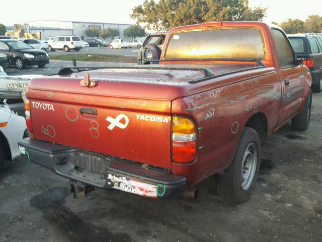 5TENL42N81Z722914 - 2001 TOYOTA TACOMA RED photo 4