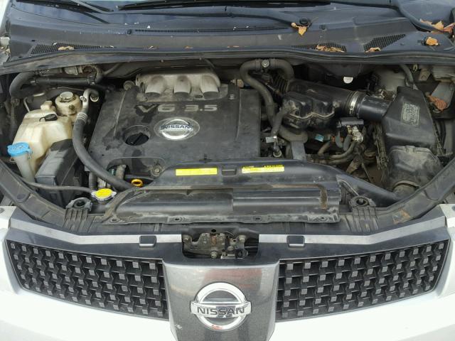 5N1BV28U34N321435 - 2004 NISSAN QUEST S SILVER photo 7