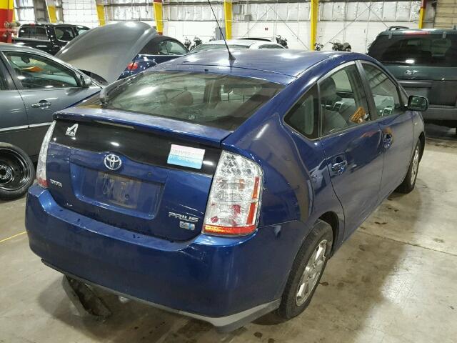 JTDKB20U287723112 - 2008 TOYOTA PRIUS BLUE photo 4