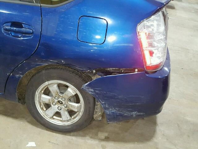 JTDKB20U287723112 - 2008 TOYOTA PRIUS BLUE photo 9