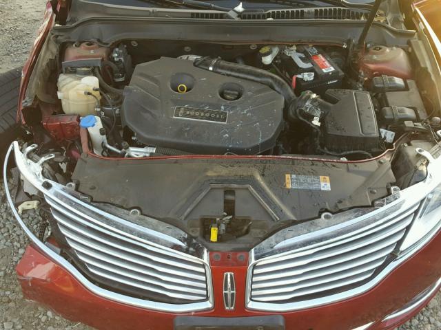 3LN6L2G93DR809916 - 2013 LINCOLN MKZ Բորդո լուսանկար 7