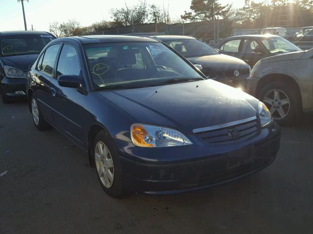 2HGES26772H528568 - 2002 HONDA CIVIC EX BLUE photo 1