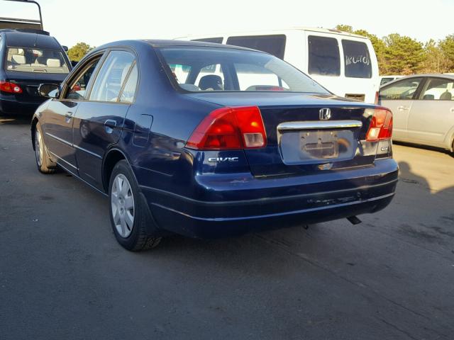 2HGES26772H528568 - 2002 HONDA CIVIC EX ლურჯი ფოტო 3