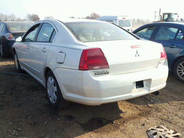 4A3AB36F64E127191 - 2004 MITSUBISHI GALANT ES WHITE photo 3