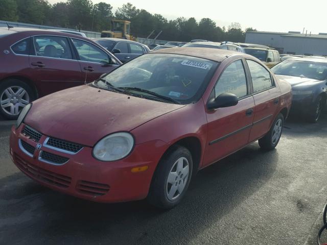 1B3ES26C54D571108 - 2004 DODGE NEON BASE RED photo 2