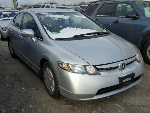 JHMFA36237S006910 - 2007 HONDA CIVIC HYBR SILVER photo 1