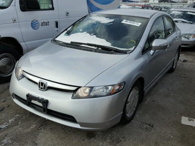 JHMFA36237S006910 - 2007 HONDA CIVIC HYBR SILVER photo 2