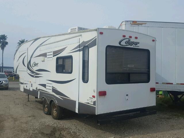 4YDF28S24D2503345 - 2013 KEYSTONE COUGAR WHITE photo 3