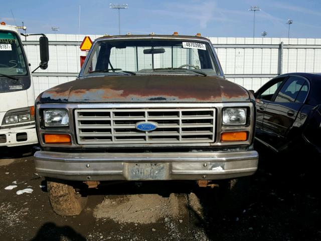 1FTEF26N7GNA79523 - 1986 FORD F250 GRAY photo 9