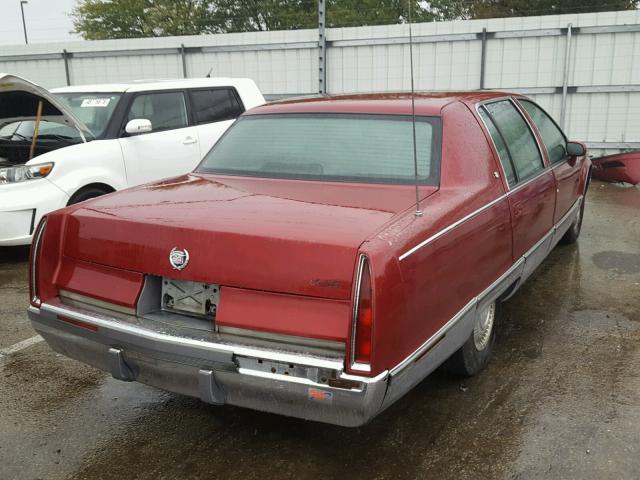 1G6DW52PXRR711451 - 1994 CADILLAC FLEETWOOD RED photo 4