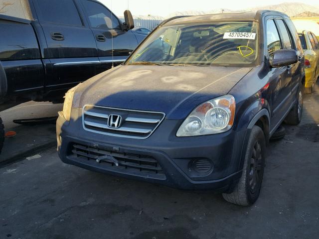 JHLRD78845C015656 - 2005 HONDA CR-V EX BLUE photo 2