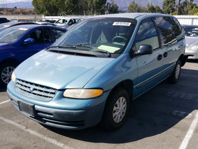 2P4GP25R8XR182233 - 1999 PLYMOUTH VOYAGER BLUE photo 2