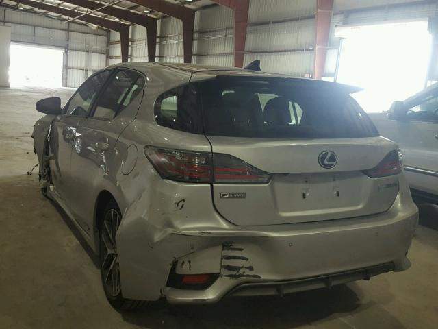 JTHKD5BH8F2233892 - 2015 LEXUS CT 200 SILVER photo 3