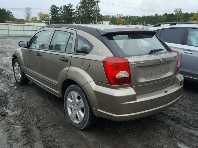 1B3HB48B07D214145 - 2007 DODGE CALIBER SX GOLD photo 3