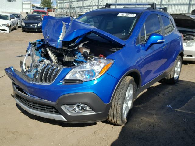 KL4CJBSBXFB259557 - 2015 BUICK ENCORE CON BLUE photo 2