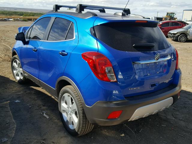 KL4CJBSBXFB259557 - 2015 BUICK ENCORE CON BLUE photo 3