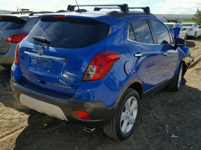 KL4CJBSBXFB259557 - 2015 BUICK ENCORE CON BLUE photo 4