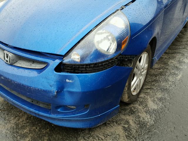 JHMGD37677S040300 - 2007 HONDA FIT S BLUE photo 9