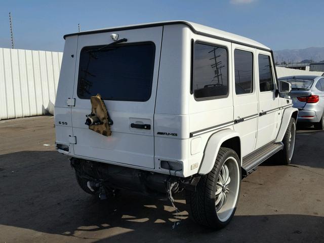 WDCYR37E79X178630 - 2009 MERCEDES-BENZ G 550 WHITE photo 4