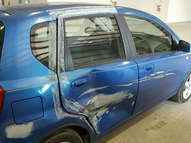 KL1TD66647B755223 - 2007 CHEVROLET AVEO BASE Көк фото 9