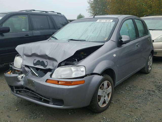KL1TD66688B255471 - 2008 CHEVROLET AVEO BASE Сұр фото 2